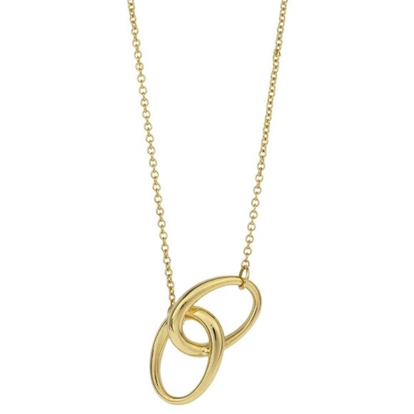 Tiffany & Co. Double Loop Pendant Necklace 750 Gold 176583 - Picture 1 of 4